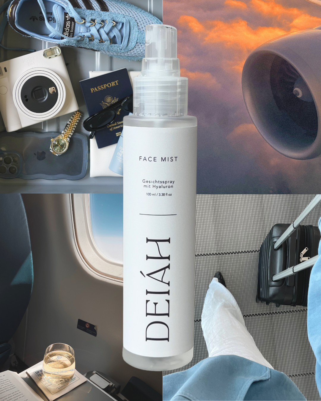 Face Mist Collage für Reisen