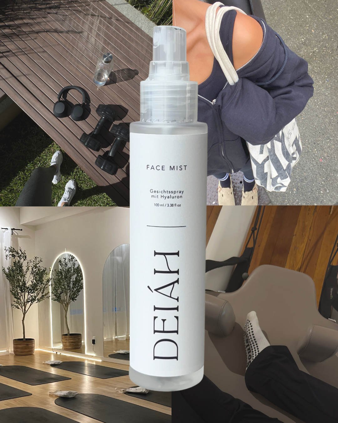 Face Mist Collage für Sport