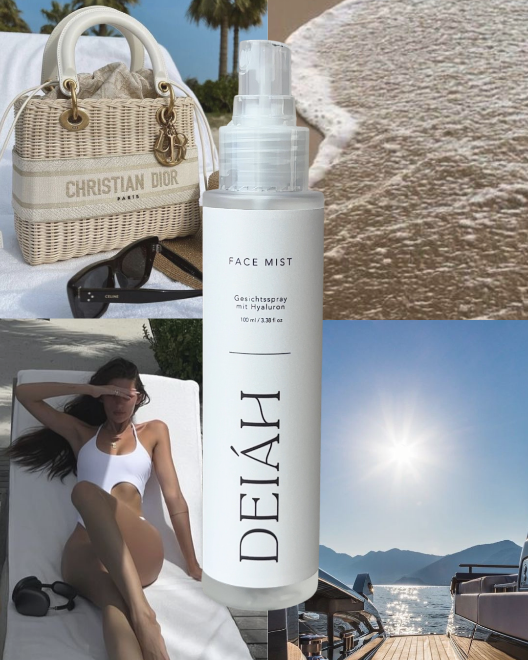 Face Mist Collage für Strand