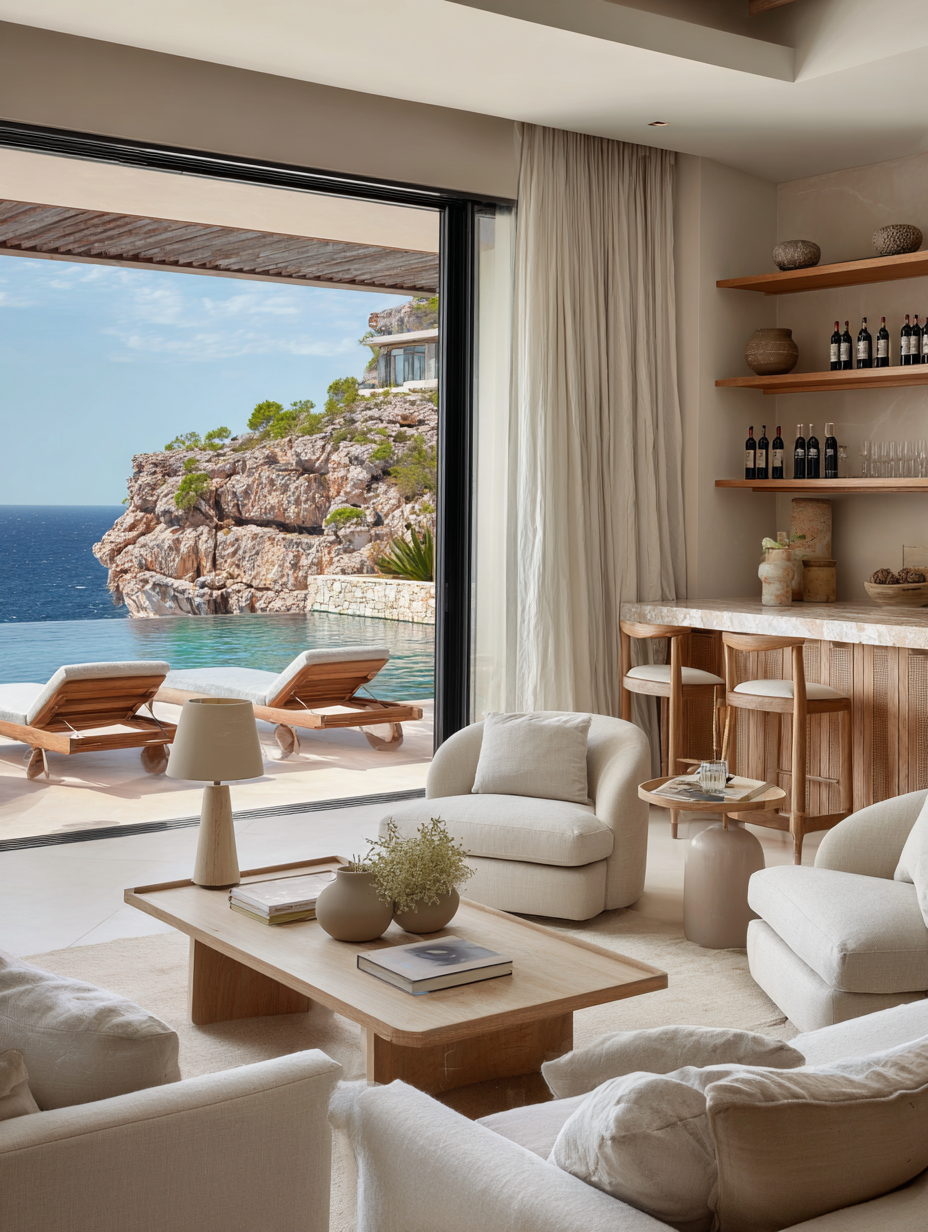 Living Area in der Signature Villa im Retreat DEIÁH in Cala de Deià