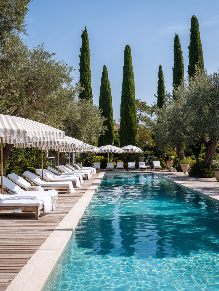 Pool Bereich im Retreat Cala de Deià