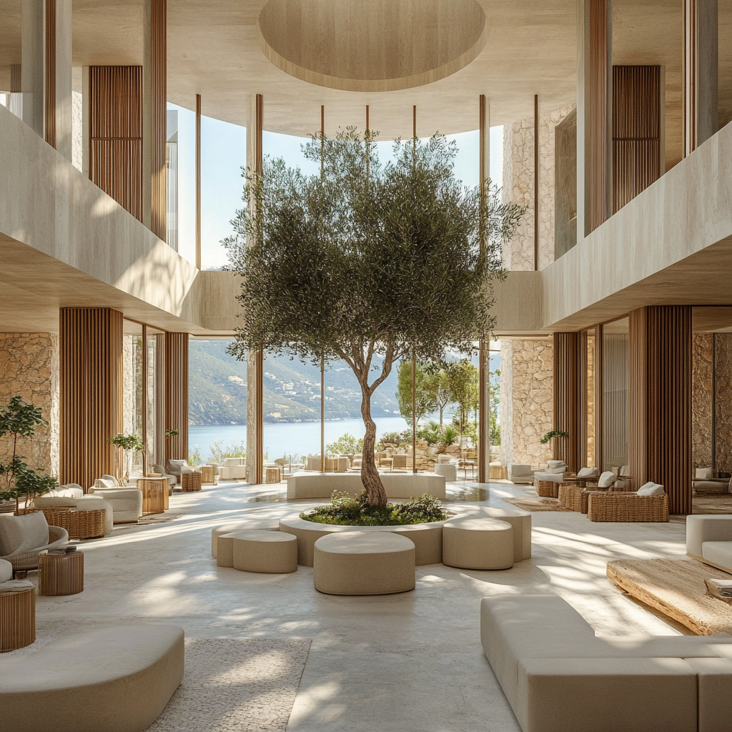 Lobby of DEIÁH Retreat in Cala de Deià