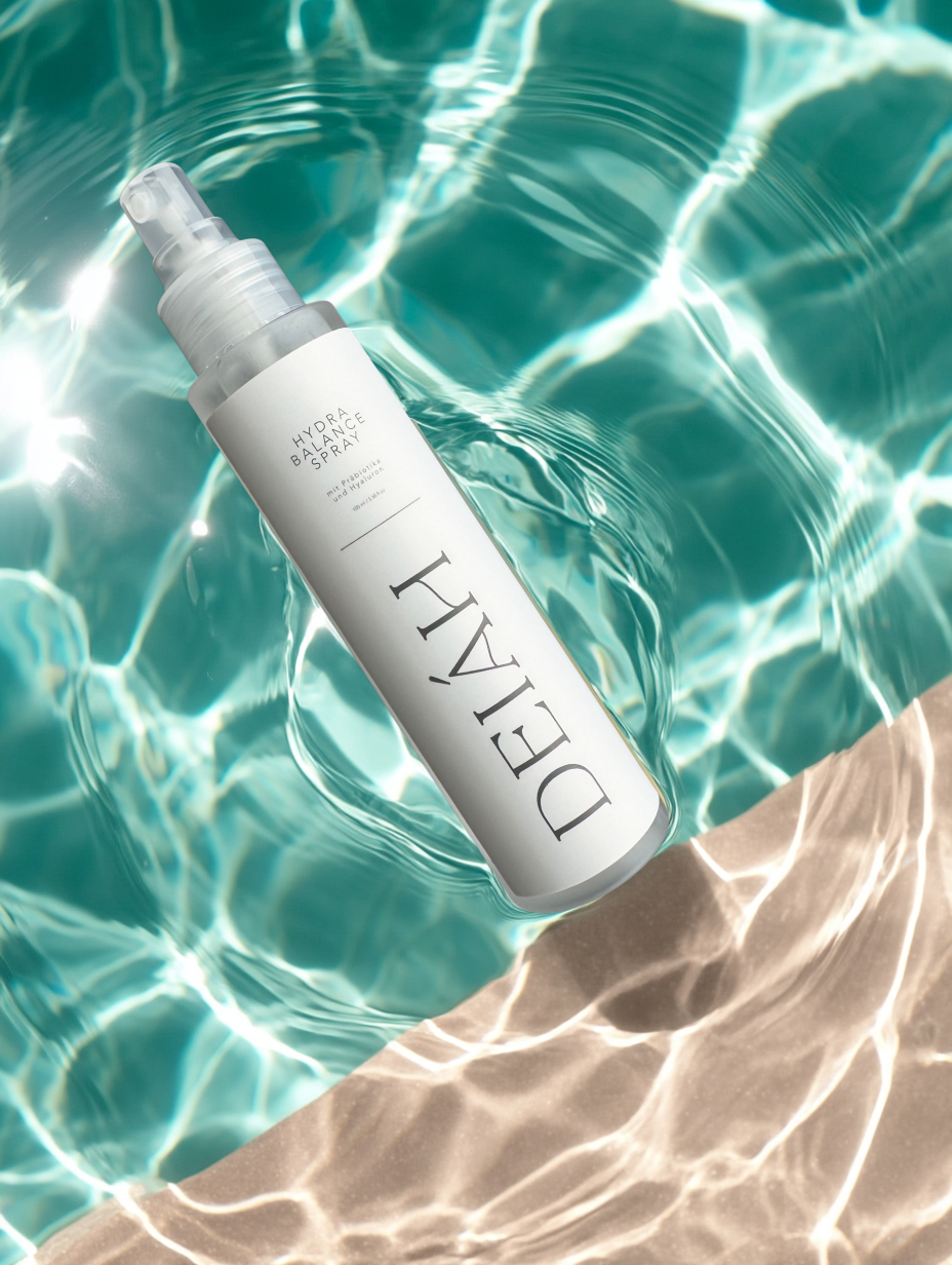 Nahaufnahme des Hydra Balance Spray im Pool